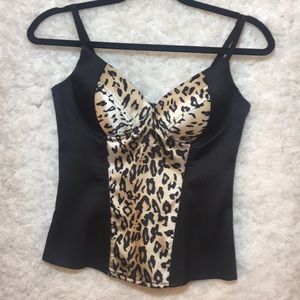 Animal print bustier